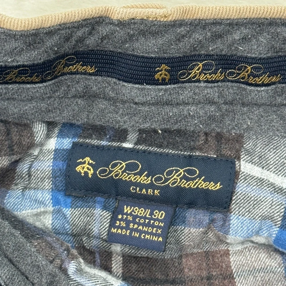 Brooks Brothers Chinos Mens Tan Clark Fit Cotton Stretch Khaki Pants